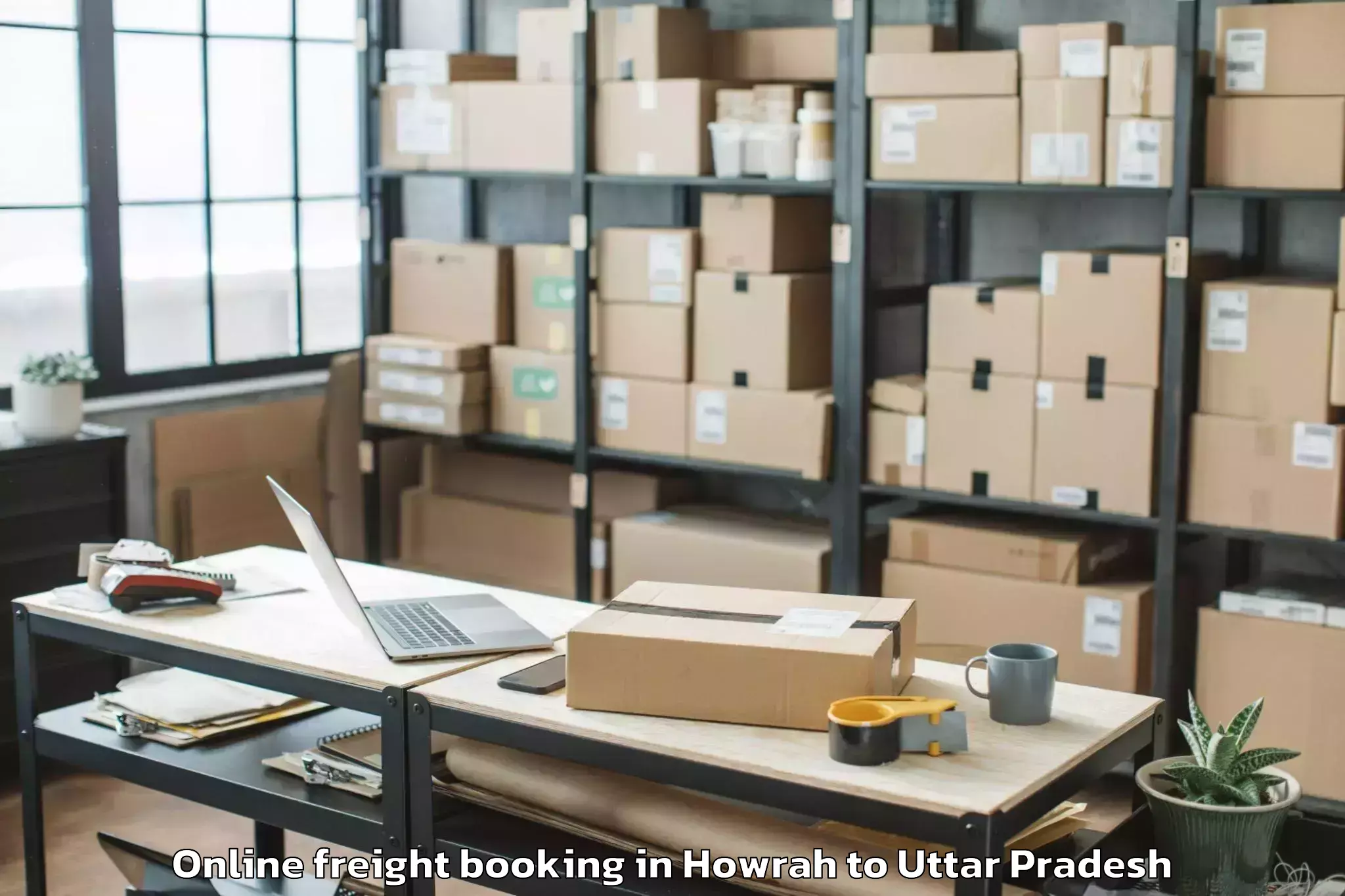 Quality Howrah to Belthara Road Online Freight Booking